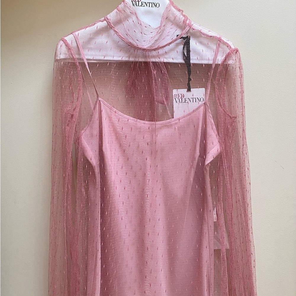RED Valentino Pink Overlay Blouse